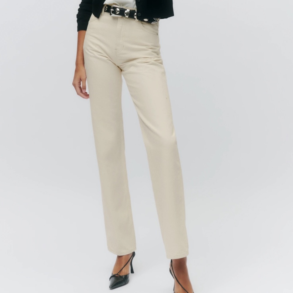NWT Reformation High Rise Straight Jeans